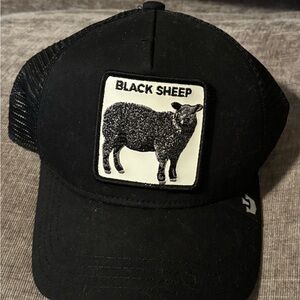 Black Sheep Patch Black Cap